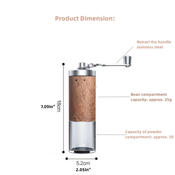 BetaMiu Manual Coffee Bean Grinder