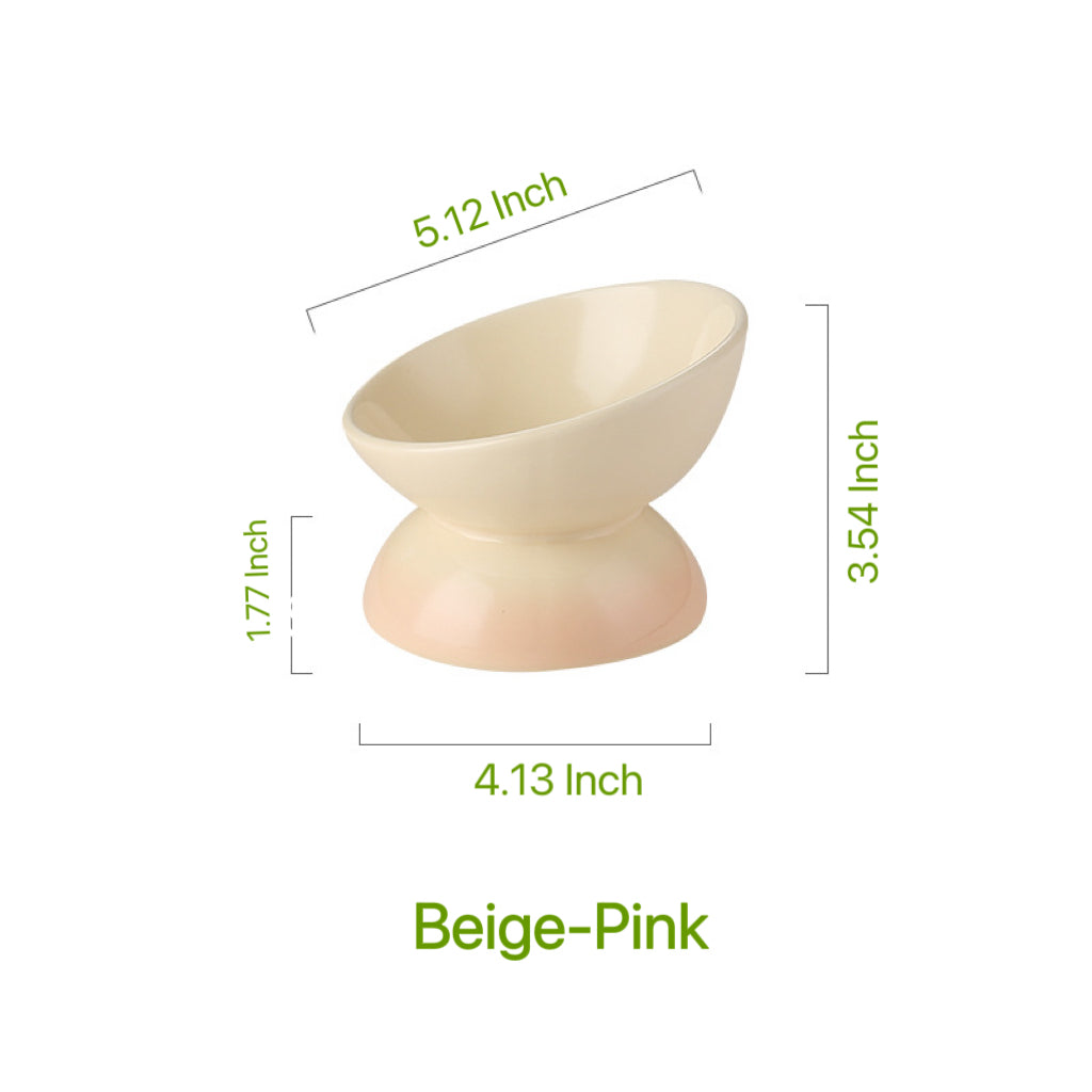 Elevate Mealtimes with Rainbow Ceramic Pet Bowl