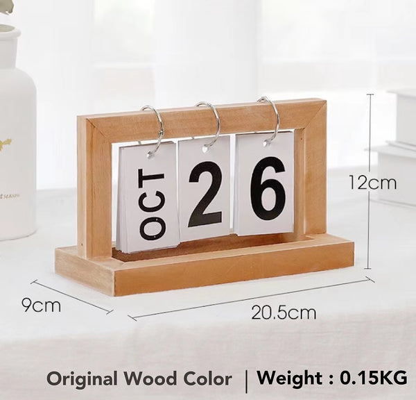 Wooden Desktop Calendar