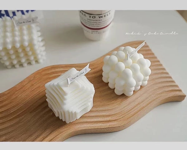 Bubble Cube Candle/Geometric Candle