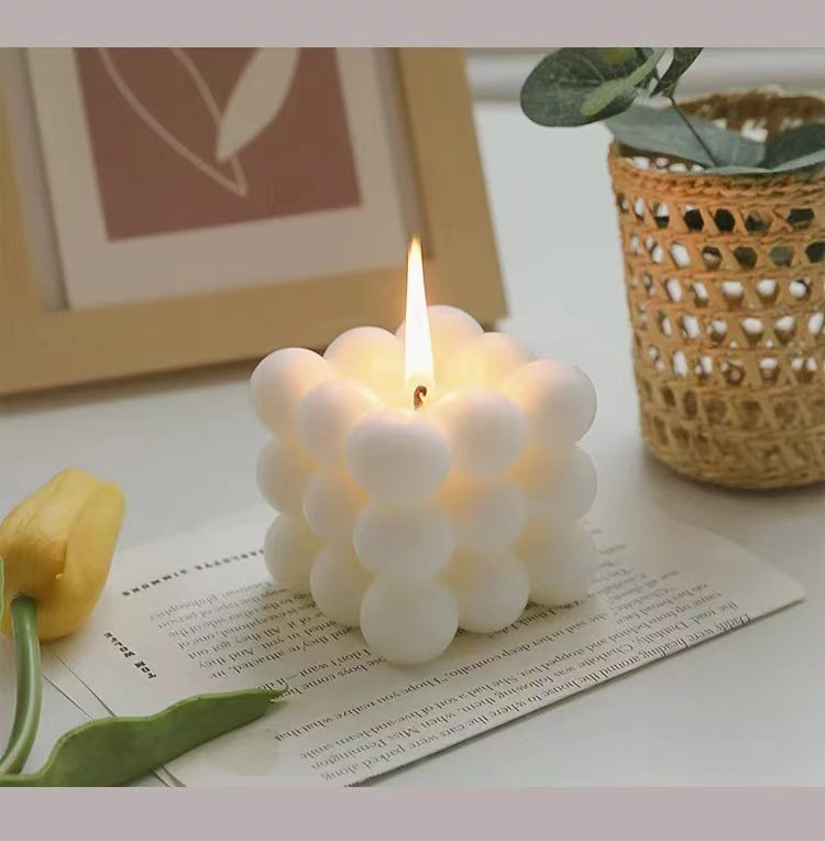 Bubble Cube Candle/Geometric Candle