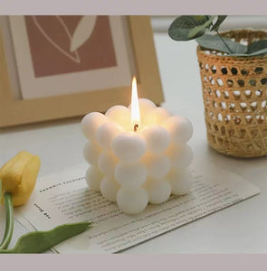 Bubble Cube Candle/Geometric Candle